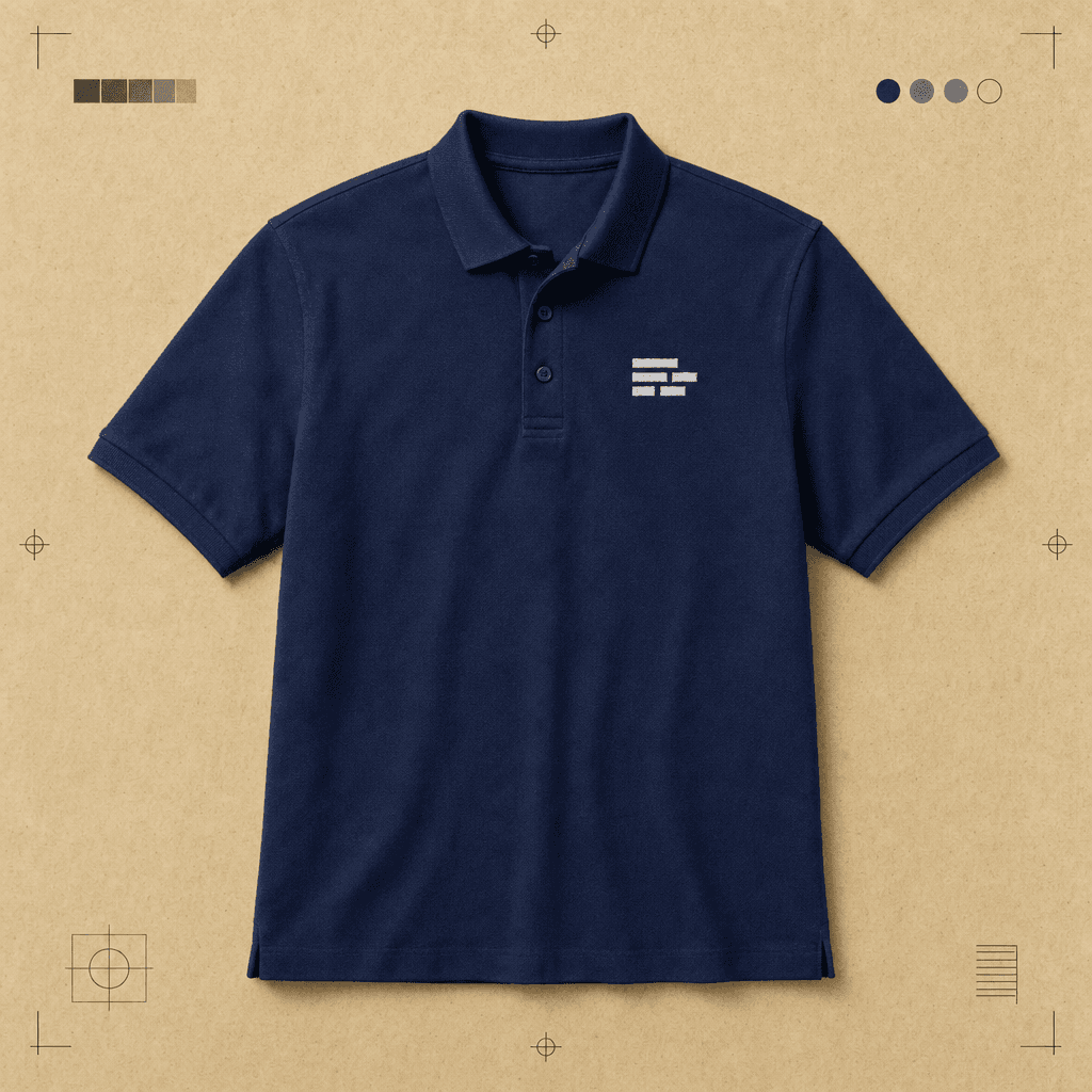 Front custom apparel proof on a proof sheet